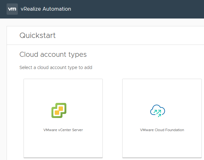 VMware Cloud Foundation as a Quickstart option